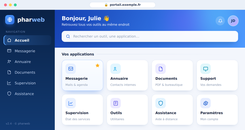 Un point d'accès unique à tous vos outils